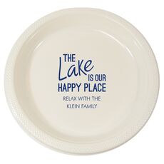 The Lake is Our Happy Place Plastic Plates