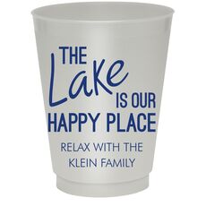 The Lake is Our Happy Place Colored Shatterproof Cups