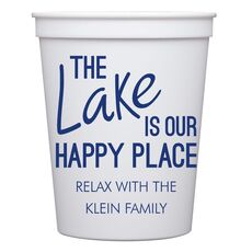 The Lake is Our Happy Place Stadium Cups