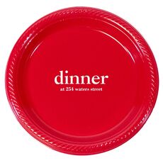 Big Word Dinner Plastic Plates