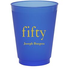 Big Number Fifty Colored Shatterproof Cups