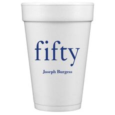 Big Number Fifty Styrofoam Cups