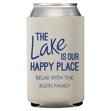 The Lake is Our Happy Place Collapsible Koozies