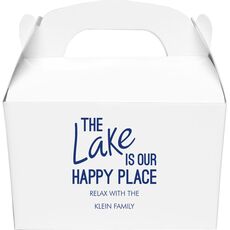 The Lake is Our Happy Place Gable Favor Boxes