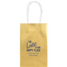 The Lake is Our Happy Place Medium Twisted Handled Bags