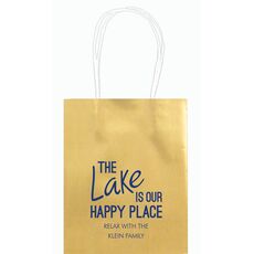 The Lake is Our Happy Place Mini Twisted Handled Bags