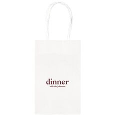 Big Word Dinner Medium Twisted Handled Bags