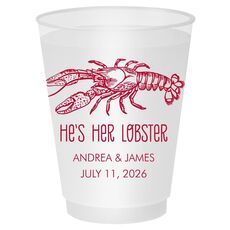He's Her Lobster Shatterproof Cups