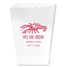 He's Her Lobster Mini Popcorn Boxes