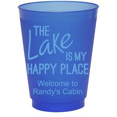 The Lake is My Happy Place Colored Shatterproof Cups