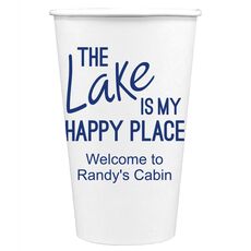 The Lake is My Happy Place Paper Coffee Cups