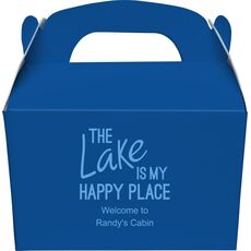 The Lake is My Happy Place Gable Favor Boxes