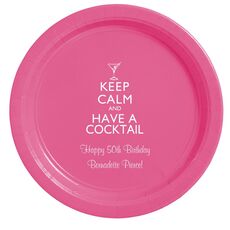 Keep Calm and Have a Cocktail Paper Plates