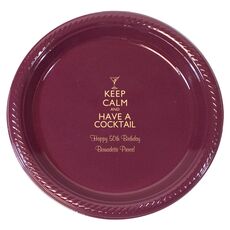 Keep Calm and Have a Cocktail Plastic Plates