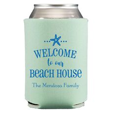 Welcome to Our Beach House Collapsible Koozies