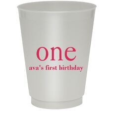 Big Number One Colored Shatterproof Cups