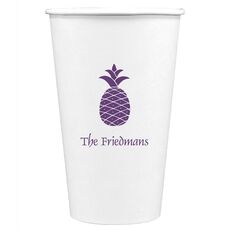 Hawaiian Pineapple Paper Coffee Cups