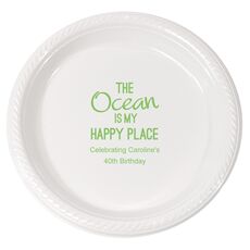 The Ocean is My Happy Place Plastic Plates