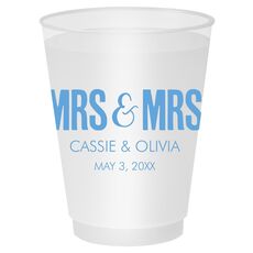 Bold Mrs & Mrs Shatterproof Cups