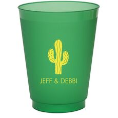 Desert Cactus Colored Shatterproof Cups