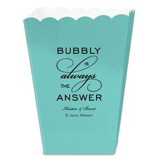 Bubbly is the Answer Mini Popcorn Boxes