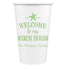 Welcome to Our Beach House Paper Coffee Cups