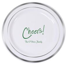 Fun Cheers Premium Banded Plastic Plates