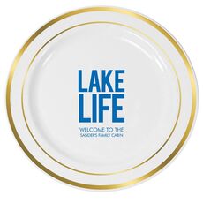 Lake Life Premium Banded Plastic Plates