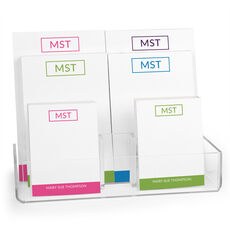 Modern Frame Initials Notepad Set (6 Pads)