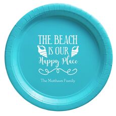 The Beach Is Our Happy Place Paper Plates