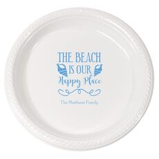 The Beach Is Our Happy Place Plastic Plates