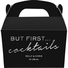 But First Cocktails Gable Favor Boxes
