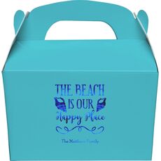 The Beach Is Our Happy Place Gable Favor Boxes