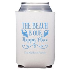 The Beach Is Our Happy Place Collapsible Koozies