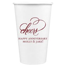Refined Cheers Paper Coffee Cups