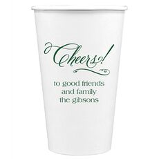 Elegant Cheers Paper Coffee Cups