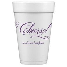 Elegant Cheers Styrofoam Cups