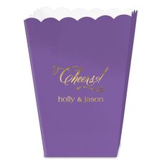 Elegant Cheers Mini Popcorn Boxes