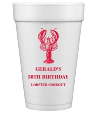 Lobster Styrofoam Cups