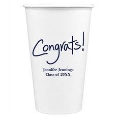 Fun Congrats Paper Coffee Cups