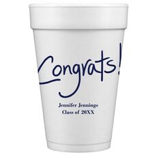 Fun Congrats Styrofoam Cups