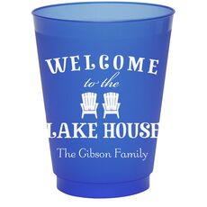 Welcome to the Lake House Colored Shatterproof Cups