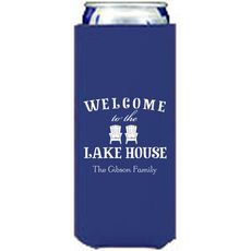 Welcome to the Lake House Collapsible Slim Koozies
