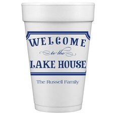 Welcome to the Lake House Sign Styrofoam Cups