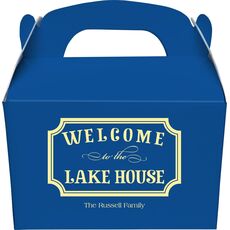 Welcome to the Lake House Sign Gable Favor Boxes