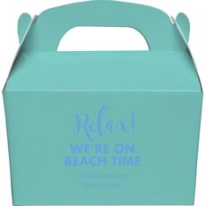 Relax We're on Beach Time Gable Favor Boxes