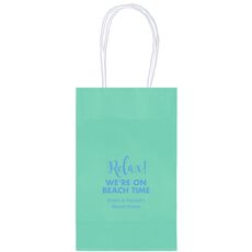 Relax We're on Beach Time Medium Twisted Handled Bags