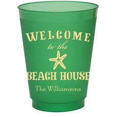 Welcome to the Beach House Colored Shatterproof Cups