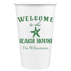 Welcome to the Beach House Paper Coffee Cups