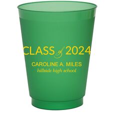 Bold Class of Graduation Colored Shatterproof Cups